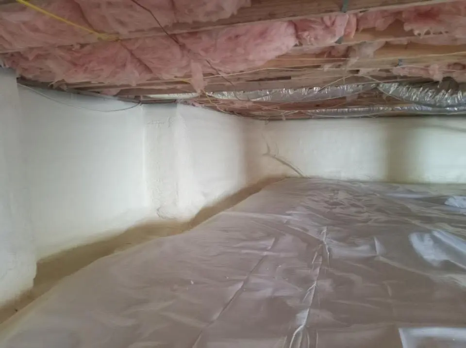 Crawl space encapsulation with closed-cell spray foam for Roof Maintenance in Matawan